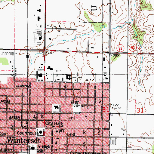 Topographic Map of Memory Lane Park, IA