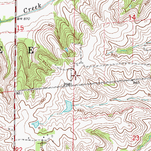 Topographic Map of Francesca's House, IA