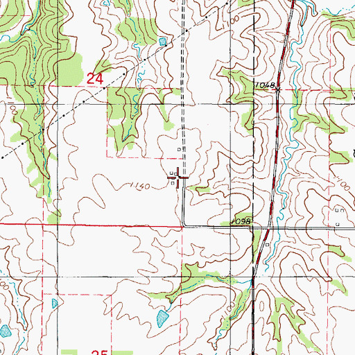 Topographic Map of Price Post Office (historical), IA