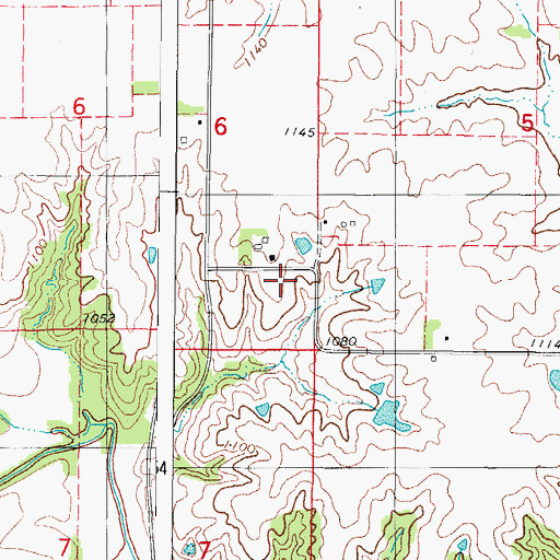 Topographic Map of Foster Post Office (historical), IA
