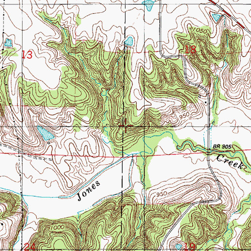 Topographic Map of Banner Post Office (historical), IA