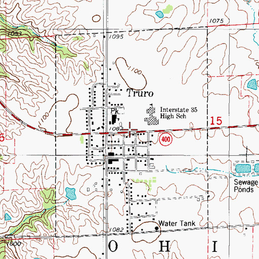 Topographic Map of United Methodist Church, IA
