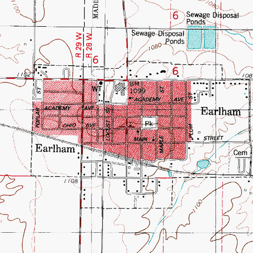 Topographic Map of Crossroad Evangelical Free Church, IA