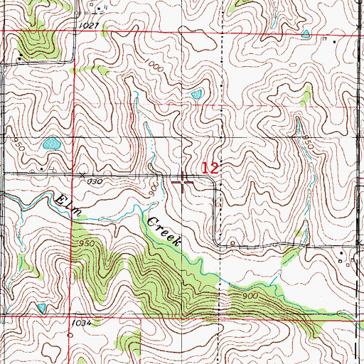 Topographic Map of Neal Cemetery, IA