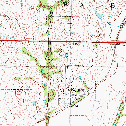 Topographic Map of Estella Post Office (historical), IA