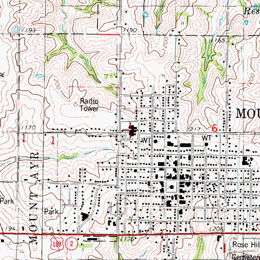 Topographic Map of Clearview Home, IA