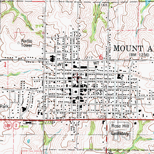 Topographic Map of Crain Medical Clinic, IA