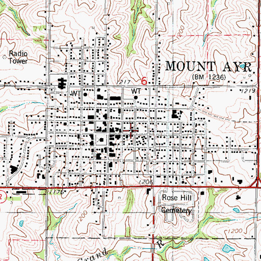 Topographic Map of Free Methodist Church, IA