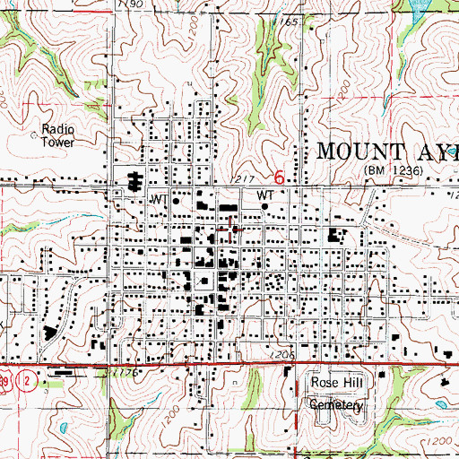 Topographic Map of United Presbyterian Church, IA