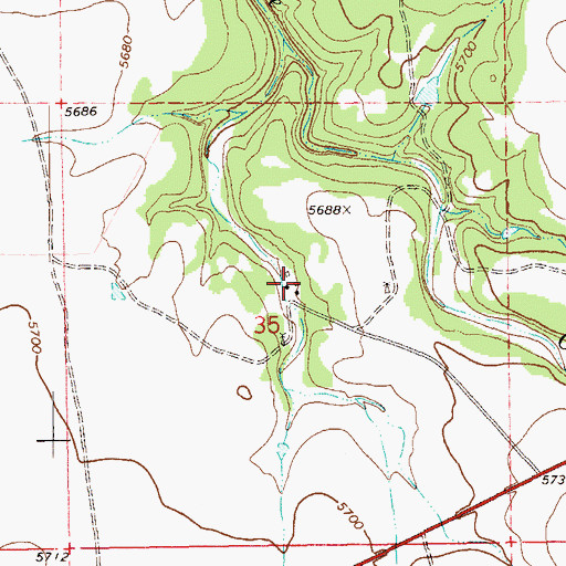 Topographic Map of Mesa De Maya Ranch, CO