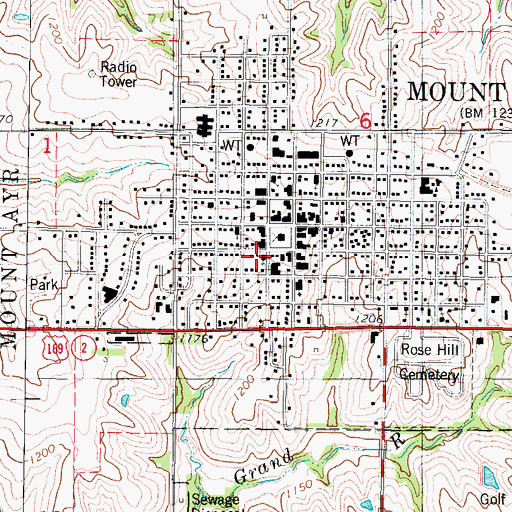 Topographic Map of Christian Church, IA