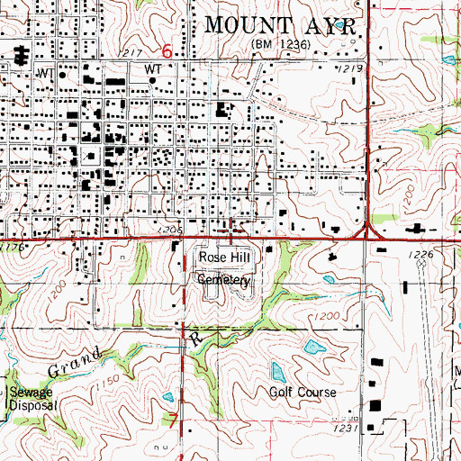 Topographic Map of Kingdom Hall of Jehovah Witnesses, IA