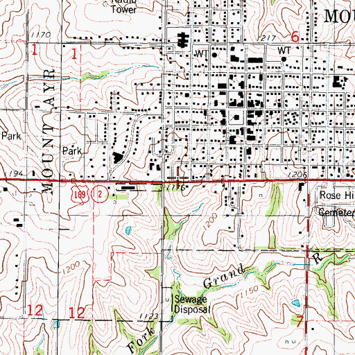 Topographic Map of Assembly of God Church, IA