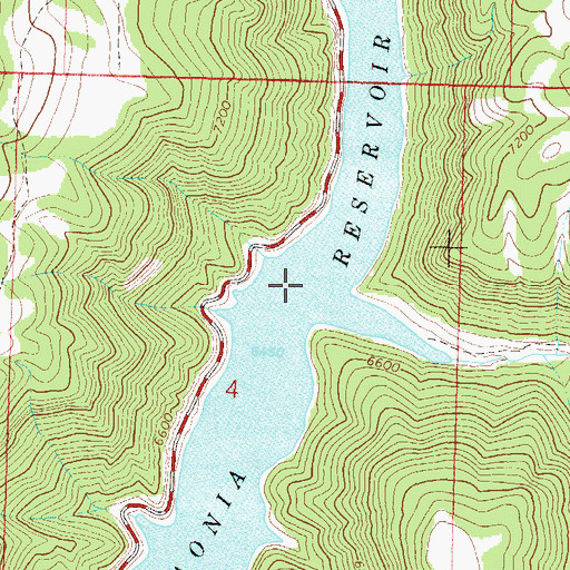 Topographic Map of Paonia Reservoir State Recreation Area, CO