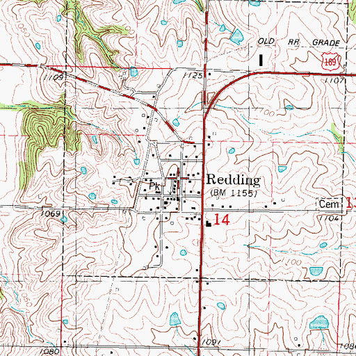 Topographic Map of Methodist Church, IA