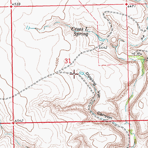 Topographic Map of Dipping Vat Spring, CO