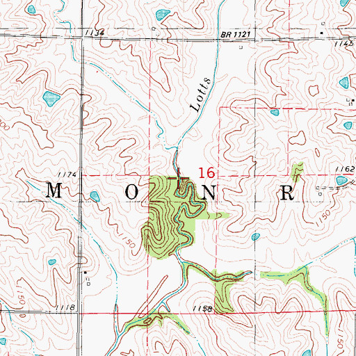 Topographic Map of Bear Cemetery, IA