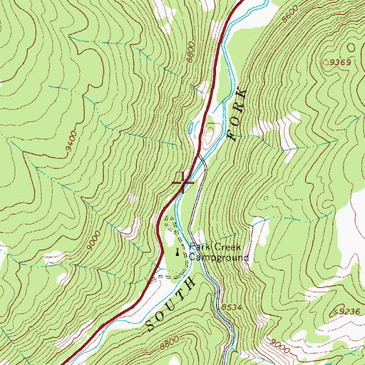 Topographic Map of Fisherman Parking, CO