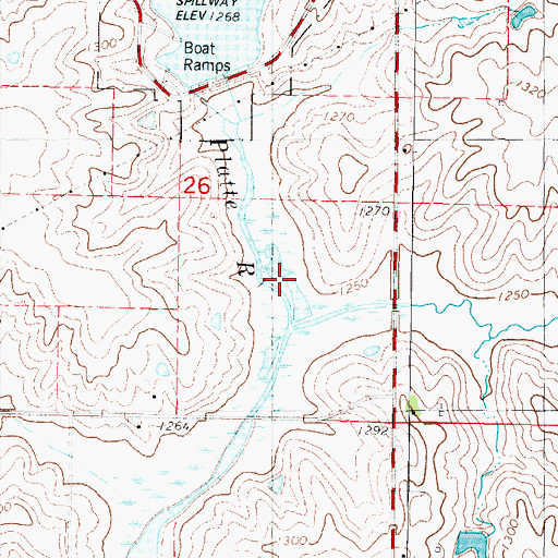 Topographic Map of Mitchell Marsh, IA