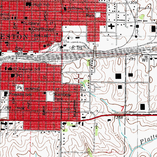 Topographic Map of Sears Sports Complex, IA