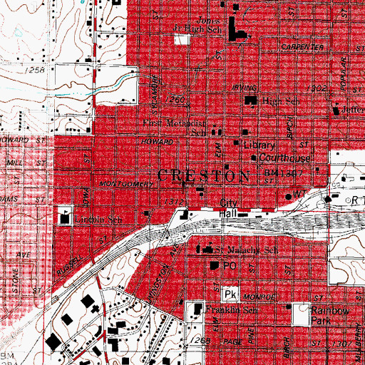 Topographic Map of United Church of Christ, IA