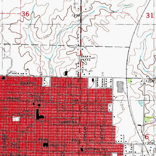 Topographic Map of Solid Rock Church, IA