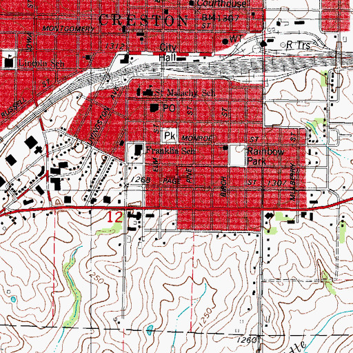 Topographic Map of Apostolic Lighthouse Church, IA