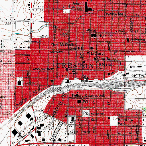 Topographic Map of Christian Science Reading Room, IA