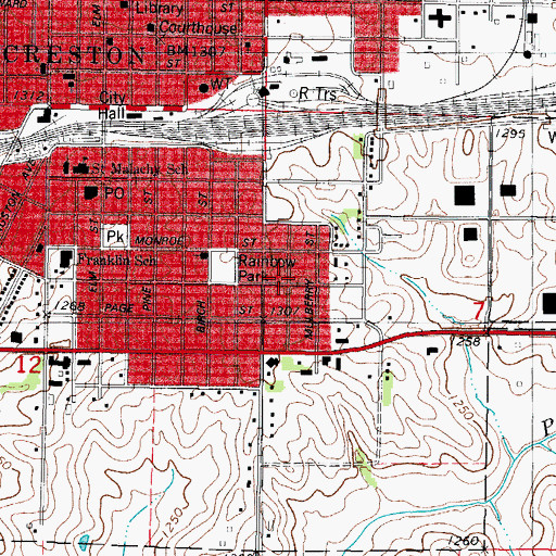 Topographic Map of Church of Christ, IA
