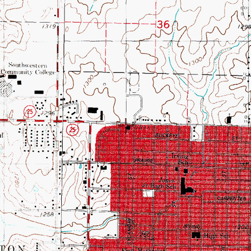 Topographic Map of Salem Lutheran Church, IA