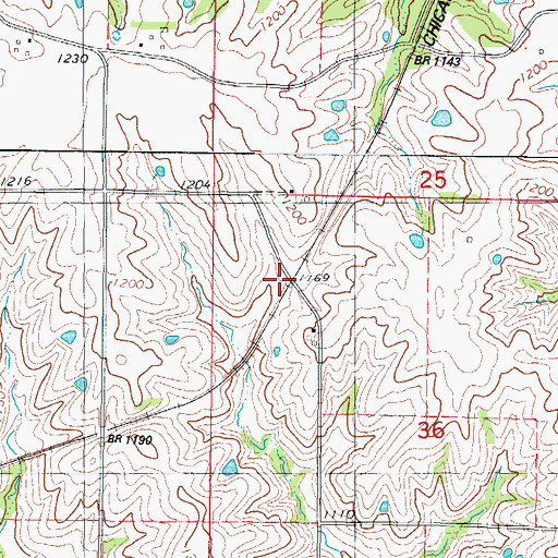 Topographic Map of Shepard Post Office (historical), IA