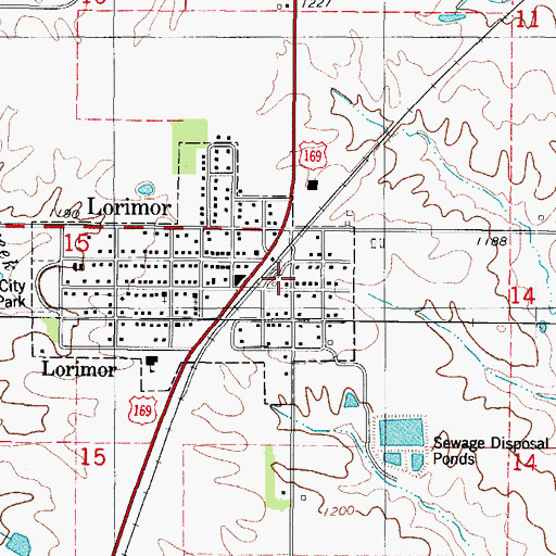 Topographic Map of Lorimor (historical), IA