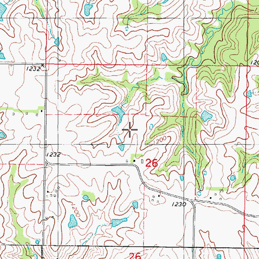 Topographic Map of Norris Family Cemetery, IA