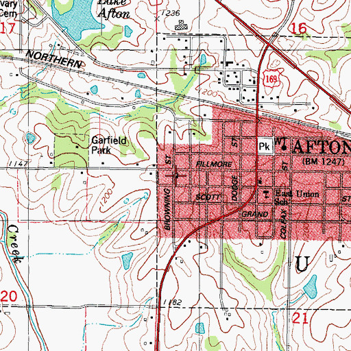Topographic Map of Assembly of God Church, IA