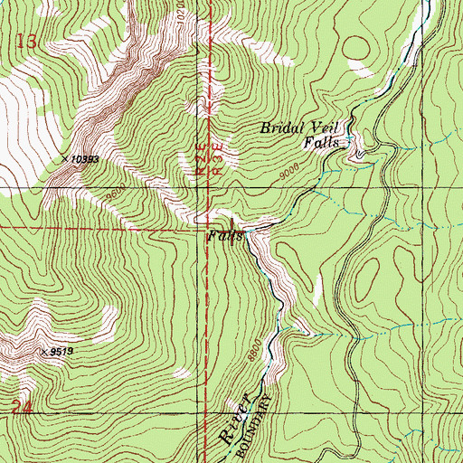 Topographic Map of Red Falls, CO
