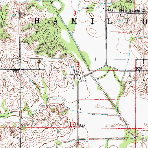 Topographic Map of Little River Post Office (historical), IA
