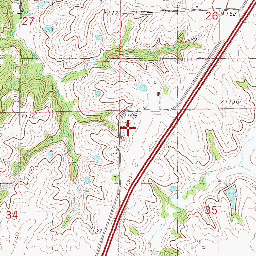 Topographic Map of Fierce Post Office (historical), IA