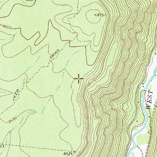 Topographic Map of Rocky Draw Number Three Reservoir, CO
