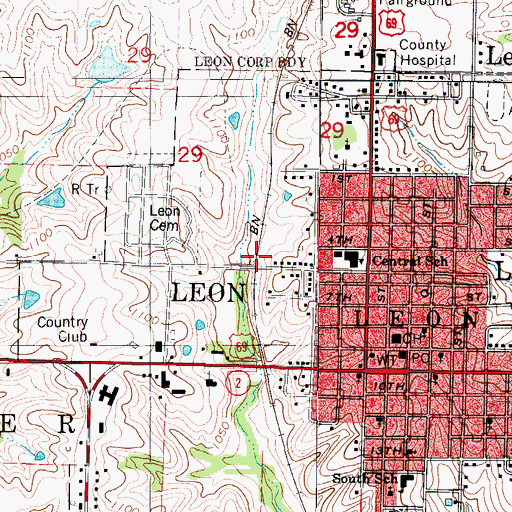 Topographic Map of Little River Scenic Nature Trail, IA