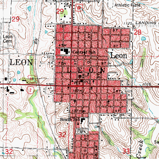 Topographic Map of Decatur County Museum, IA