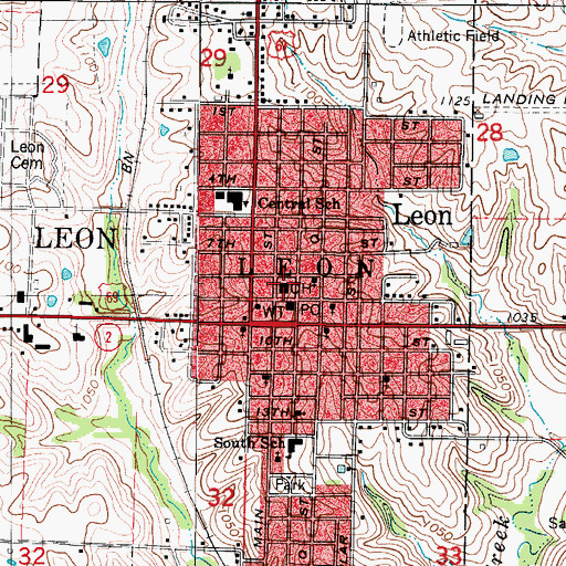 Topographic Map of Decatur County Courthouse, IA