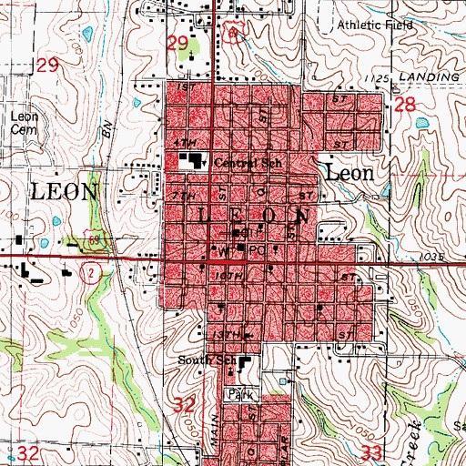 Topographic Map of Decatur County Sheriff's Office, IA