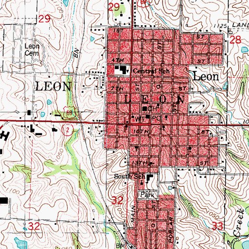 Topographic Map of United Methodist Church, IA