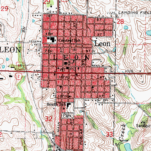 Topographic Map of Presbyterian Church, IA