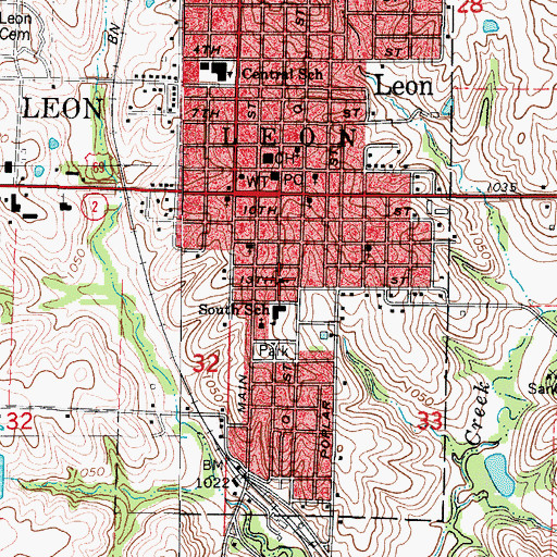 Topographic Map of Independent Bible Church, IA