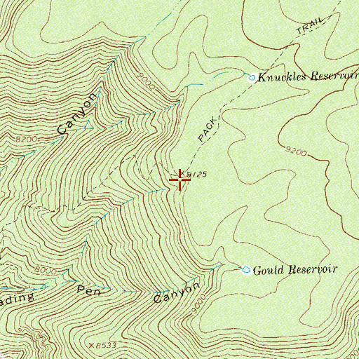 Topographic Map of Loading Pen Reservoir, CO