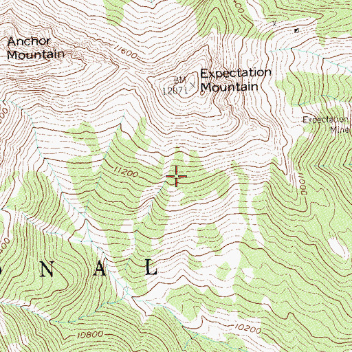 Topographic Map of Burnett Creek Trail, CO