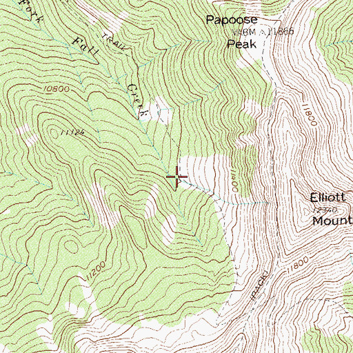 Topographic Map of East Fork Trail, CO