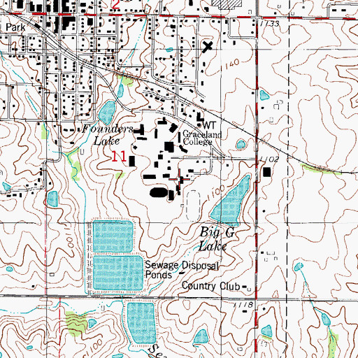 Topographic Map of Evan H Walden Physical Plant, IA