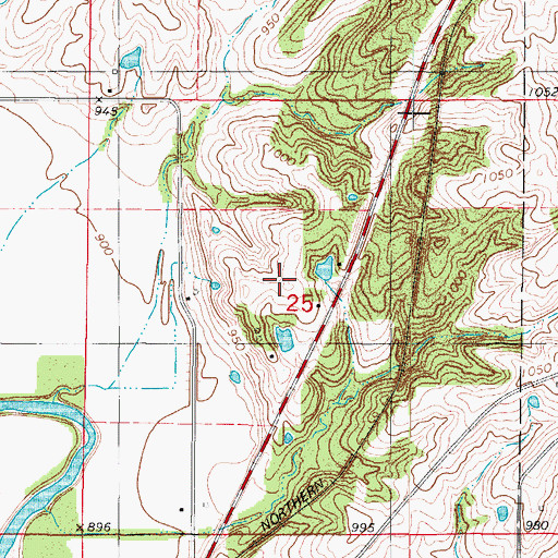 Topographic Map of Gore Cemetery, IA